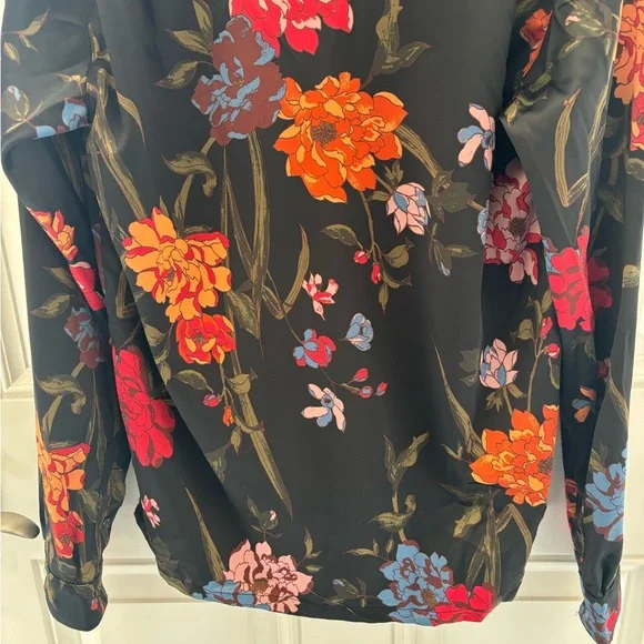 Urban Outfitters Satin Floral Button-Down Shirt S - Picture 11 of 12